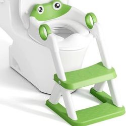 Rabb 1st Frog Potty Training Seat, Upgrade Toddler Toilet Seat For Kids, 2 In 1