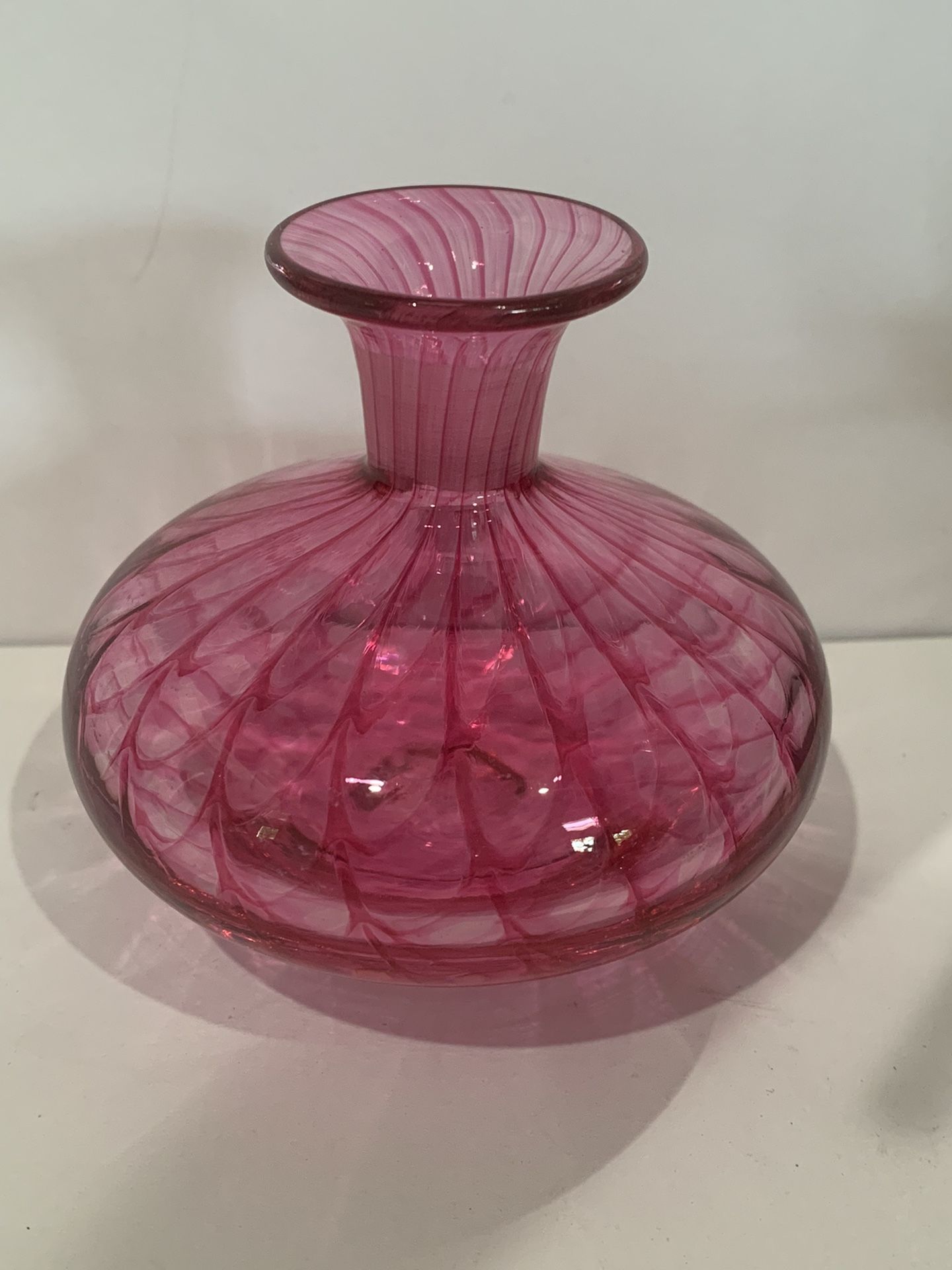 Pink Blown Glass Perfume Bottle Or Bud Vase