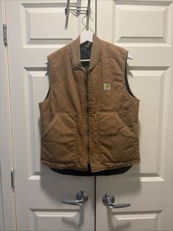 Vintage Carhartt VQ186 V01 Vest Duck Canvas Size Medium USA Made Quilted Lined