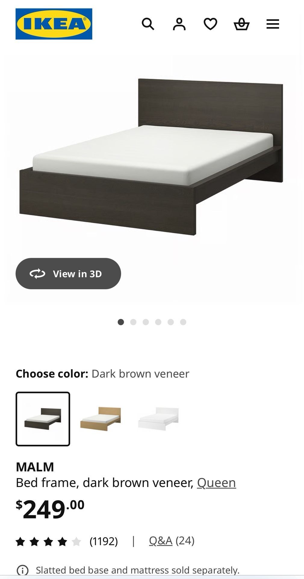 IKEA Malm Full Bed Frame 