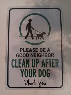Please Be A Good Neighbor Clean-up Metal Poster Tin Sign 7.87"×11.8"