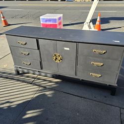 Large Modern Asian Style Credenza Dresser Circa 1980s | 72in L, 20in W, 33in H
