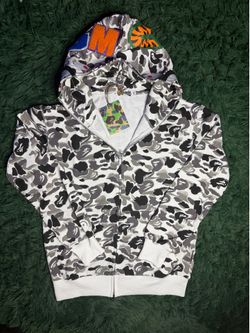 White and black bape Hoodie