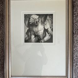 Beautifully glass framed black & white print. Airbnb perfect!  20.1 x 15.2 