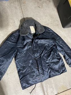 Vintage Dr.Martens Deck Jacket Mens Size XL 90s Black Sherpa Lined Bomber Nylon