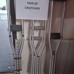 Pairs of crutches