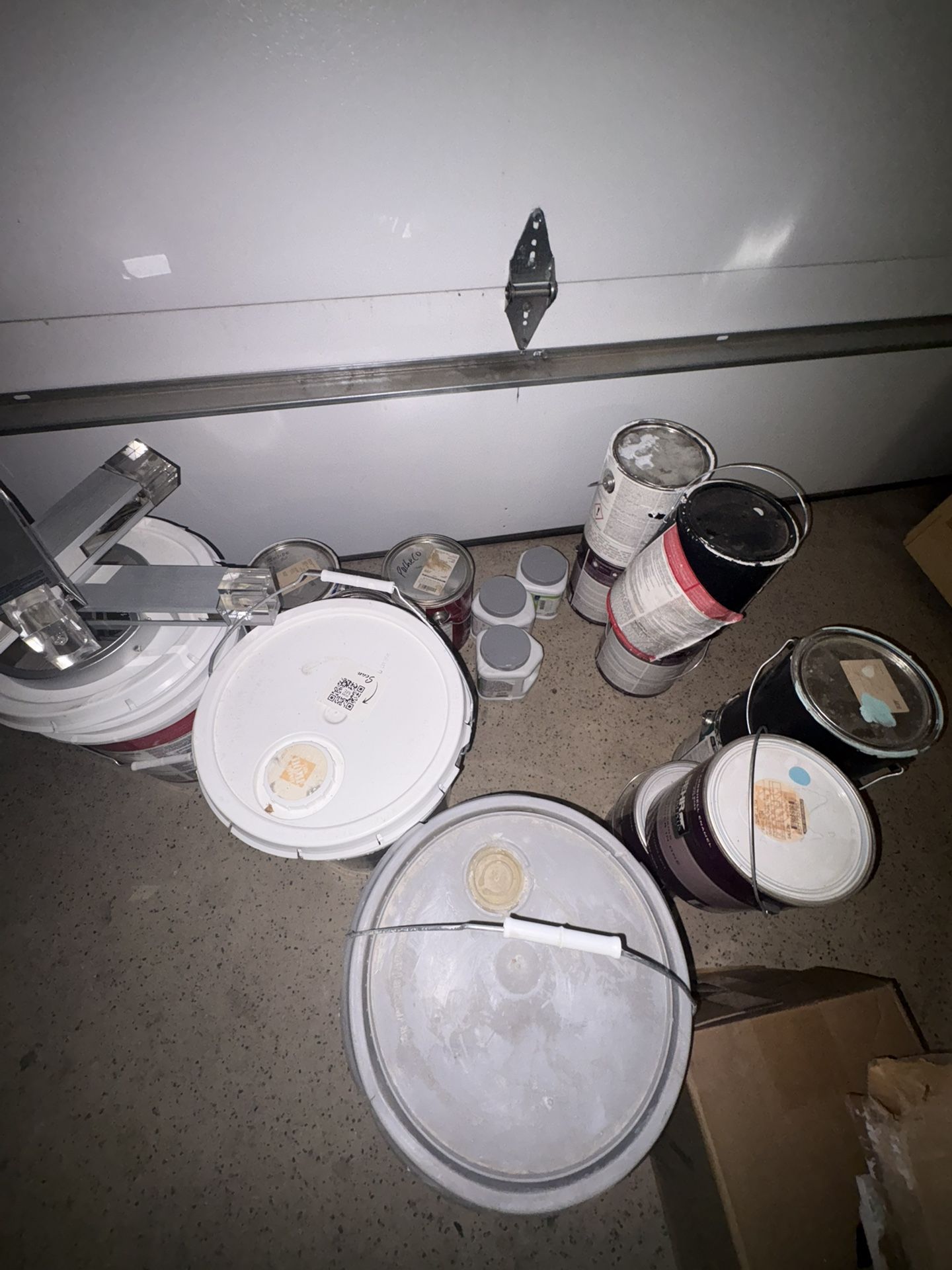 Paint Supplies Full & Light Fixture