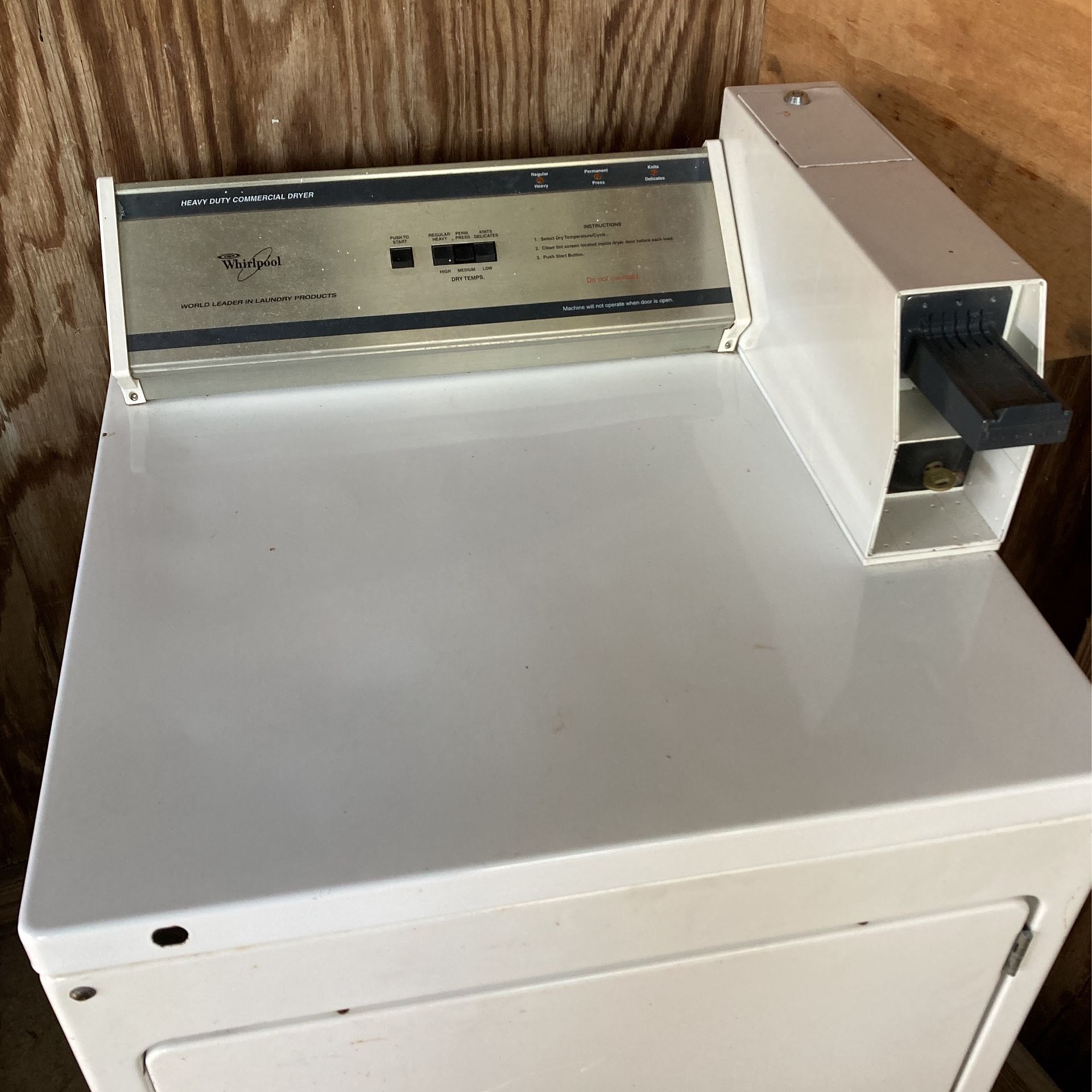 Whirlpool Electric Coin Dryer