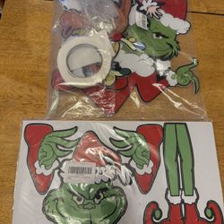 Brand New Mr Grinch Christmas Flat Decorations 2 Sets. Russell And Boulder Area.