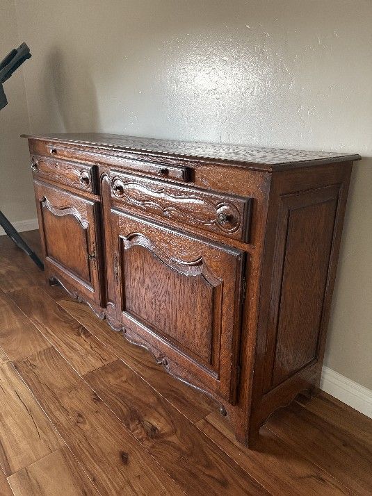 Wood Cabinet, Oak, Antique