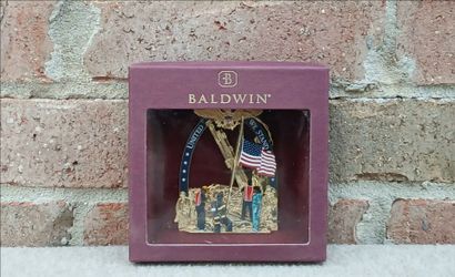 Vintage Baldwin Brass "Heroes Remembrance" 9/11 Commemorative Christmas Ornament