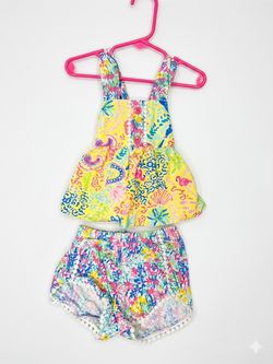 Ricrac & Ruffles Tropical Print Set – Size 18M