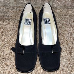 mixed blues black platform heels size 7.5