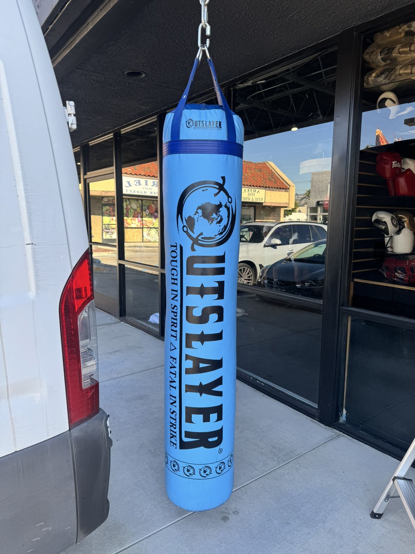 Outslayer Light Blue 6ft tall 130lb Muay Thai Kickboxing Heavy Punching Bag