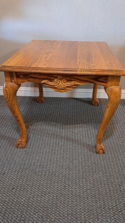 End Table, Vintage,  Solid Oak, Refinished, Preowned 