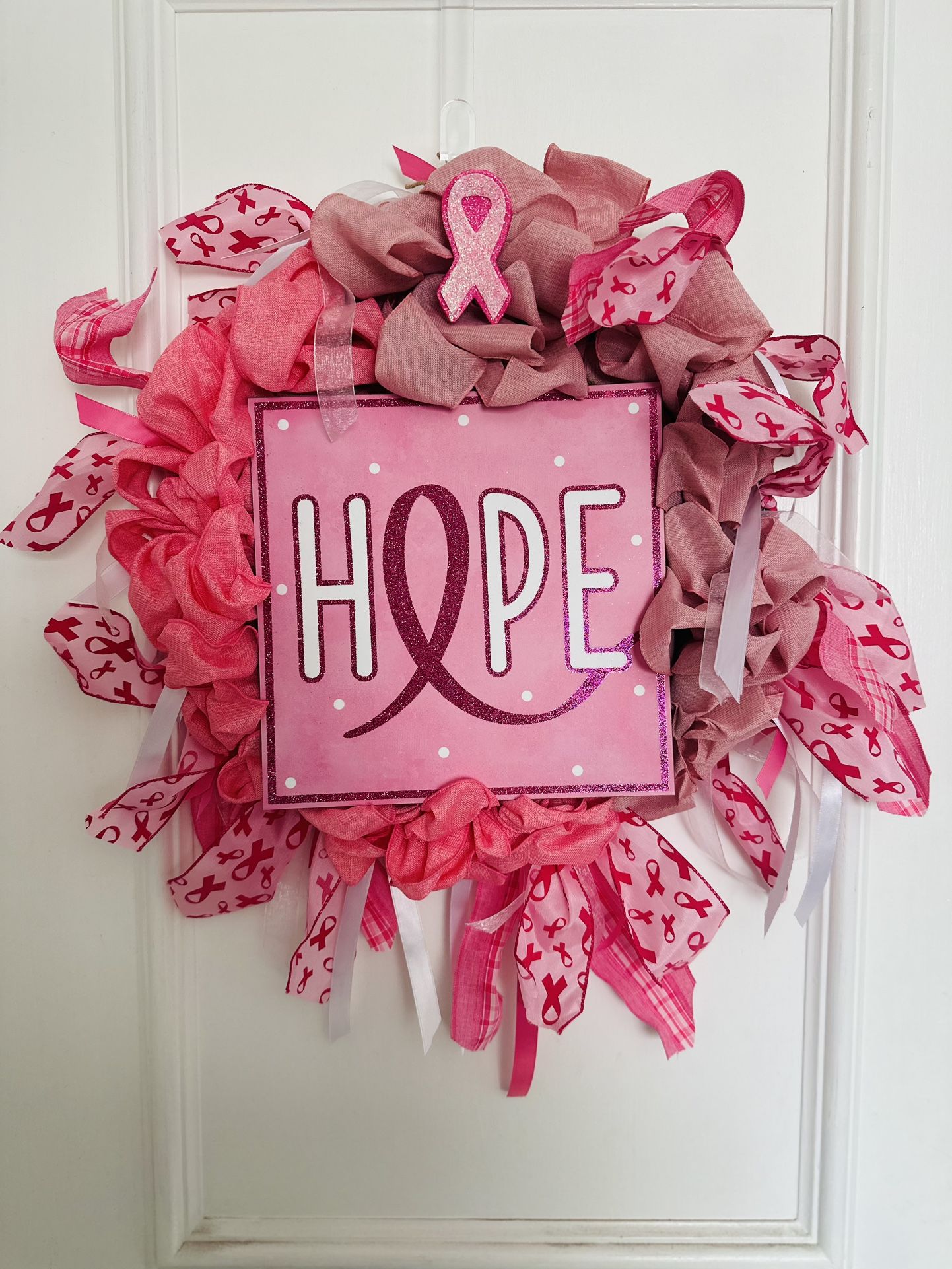Breast Cancer Awareness Wreath
