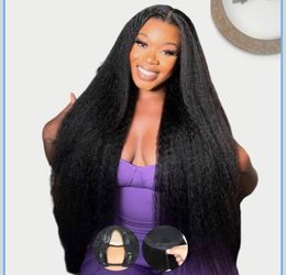 Brand new V Part Kinkystraight Wig Human Hair 18Inch