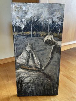 Mid Century Original Painting Art