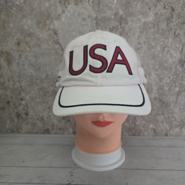 Vintage 2004 Olympics Athens Greece Roots USA Adjustable StrapbackHat