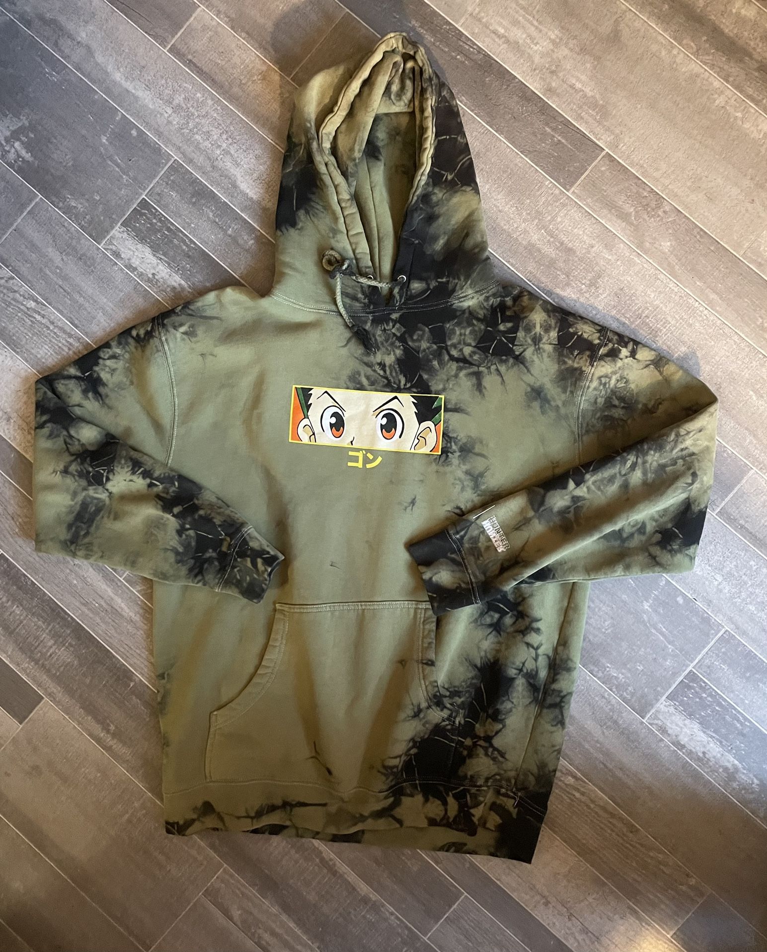 Hypland & Hunter x Hunter Men’s L Collab Gon Eye Tie Hoodie Anime Manga 02