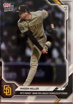 San Diego Padres Mason Miller Topps Now Card