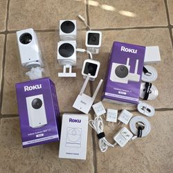 Roku Smart Home Base & Outdoor, Indoor And 360 Cameras Wi-Fi - Connected Bundle 