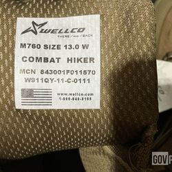 Wellco Combat Boots Size 13.0W