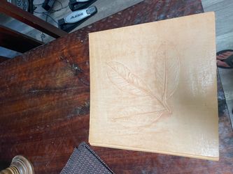 Rossi 1931 Florence Italian Leather Photo Album / Scrapbook - Embossed Leaf Cover