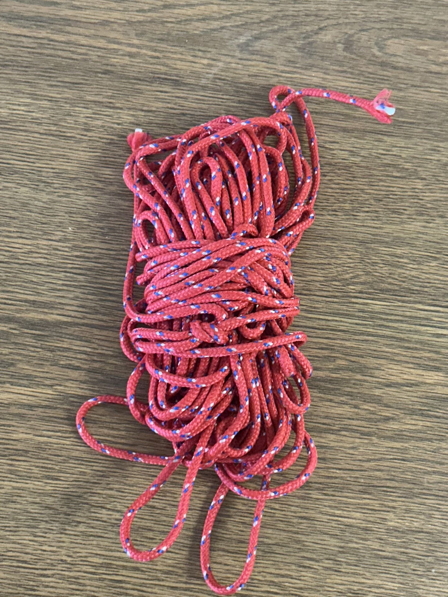 Red Utility Rope – Reflective Nylon Cord (Approx. 50 ft)