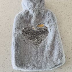Hot water bottle + plush cover