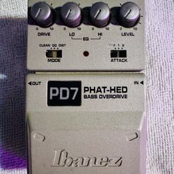 Ibanez PD7 Phat-Hed Bass Overdrive Effects Pedal