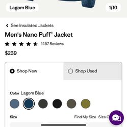 Patagonia Lagom Blue Jacket New Size S