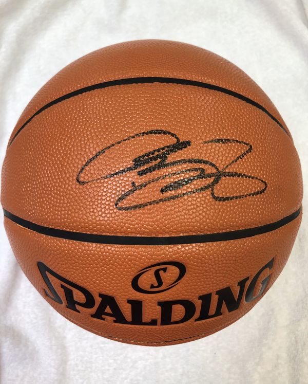 lebron autographed basketball