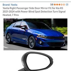 Black Right Side View Mirror 