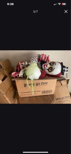 Haunted Hill Farm Animated Clown Halloween Prop