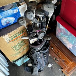 Golf Bag With Vary Of Clubs 