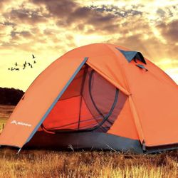 BISINNA 2/4 Person Camping Tent Lightweight Backpacking Tent Waterproof Windproof Two Doors Easy Setup Double Layer Outdoor Tents for Family Camping H