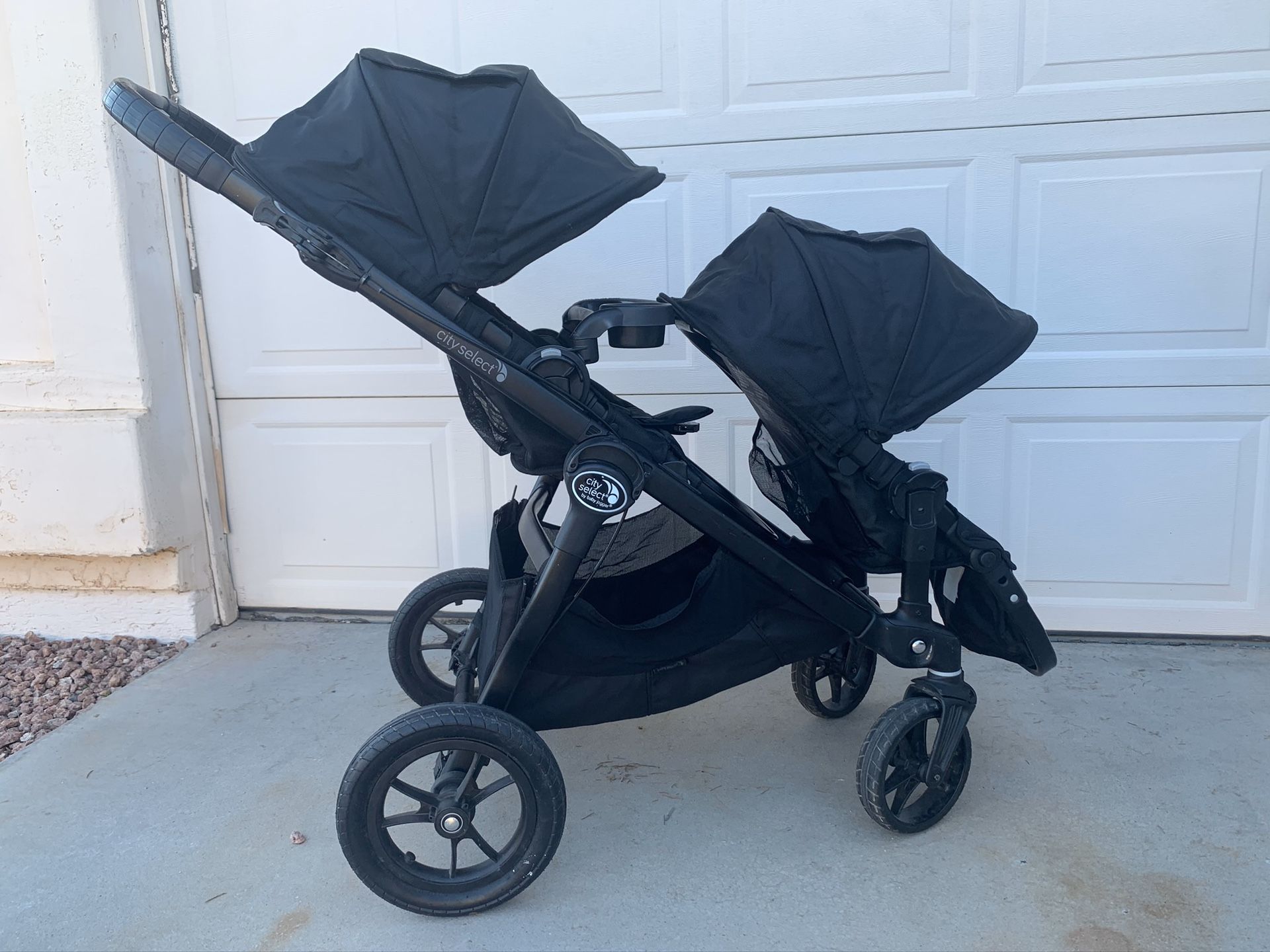 All Black City Select Double Stroller