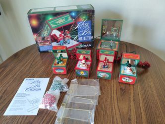 NOMA Animated Christmas Music Box Collection – 4 Boxes, 16 Songs, Works