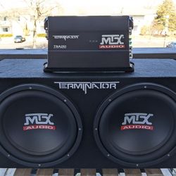 Terminator MTX Audio Dual 12" Subwoofer And Amp