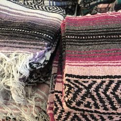 Mexican Baja handwoven yoga blankets