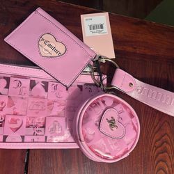 Juicy Couture "Gelato on the Beach" 3-Piece Wristlet Set in the color Pink Lemonade.