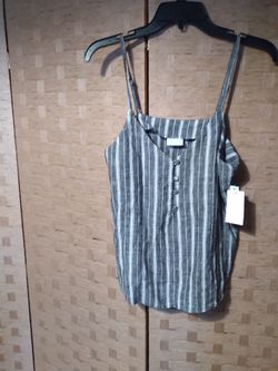 Abound Black and White Stripe Spaghetti Strap Top