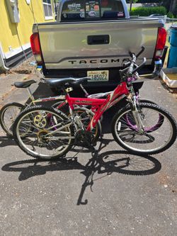 Mountain and bmx bikes