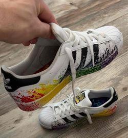 Adidas Superstar Paint Splatter Sneakers