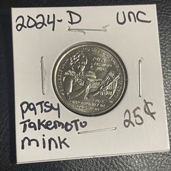 2024-D Patsy Takemoto Mink Quarter Uncirculated 