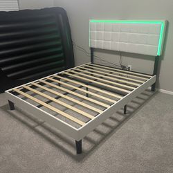 Queen Bed frame With LED Lights 