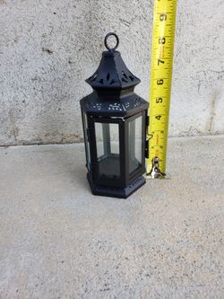 8 inch Black Metal Lanterns