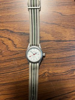 Jules Borel & Co. NOS Mallard Combat Watch White Dia  New Battery