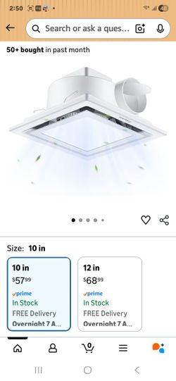 Bathroom Exhaust Fan with Light